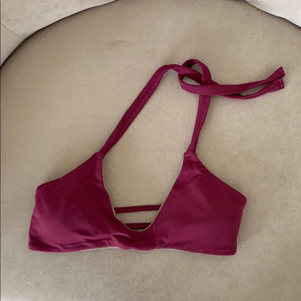 Midori Bikini Top in Wine - S